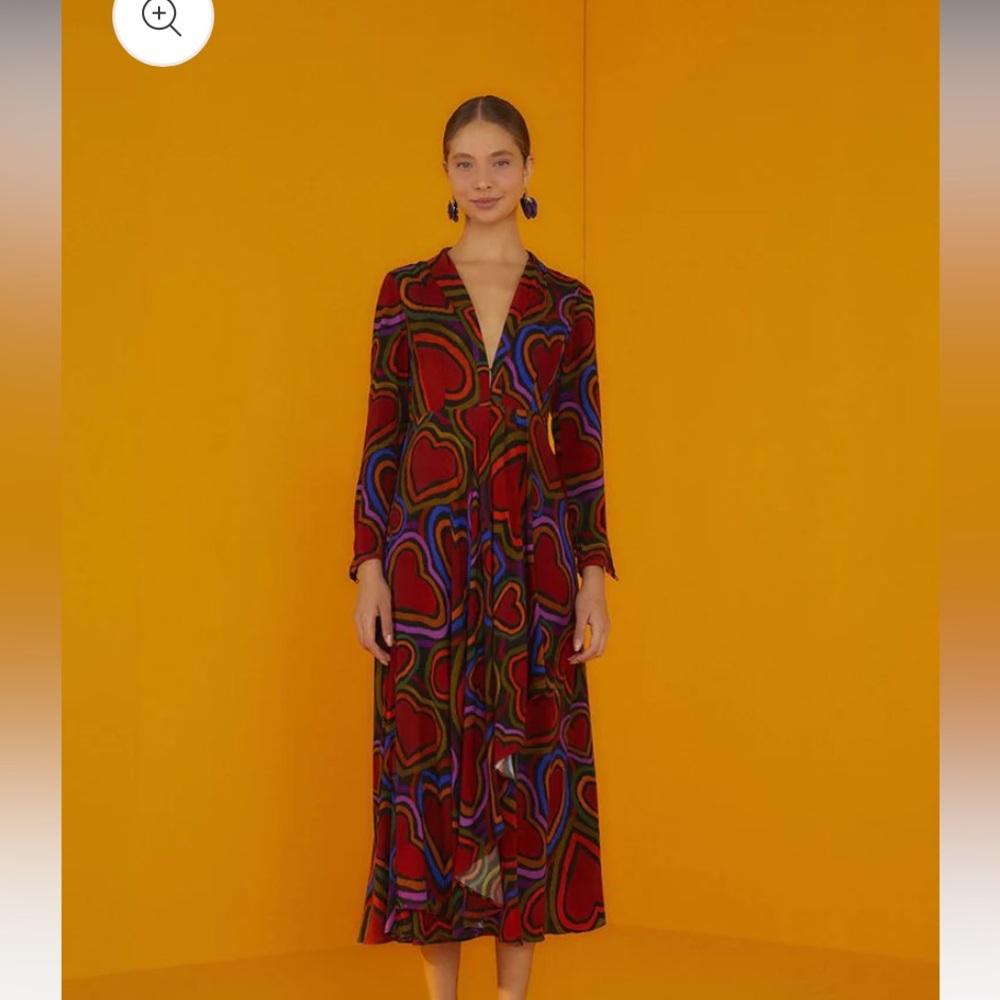 Farm Rio Wild Hearts Dress Size Small NEW